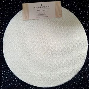 Cream Placemat Set Of 8ct. 15in. Round / Ivory